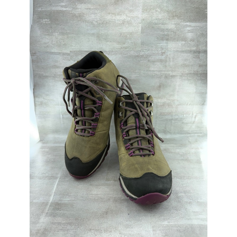 Merrell Siren 3 Mid Waterproof Hiking Boots Olive Purple J035348 Women Sz 12